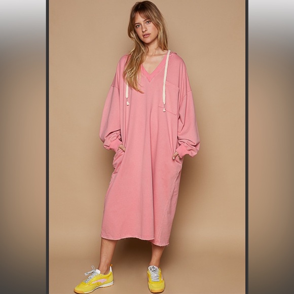 11 $38 start 1 left ❤️POL VINTAGE WASHED HOODED DRESS - Picture 4 of 5